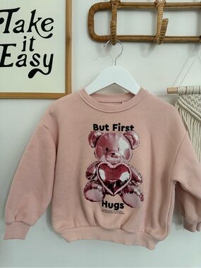 Zara - girl’s 3y - Mylar bear balloon sweatshirt